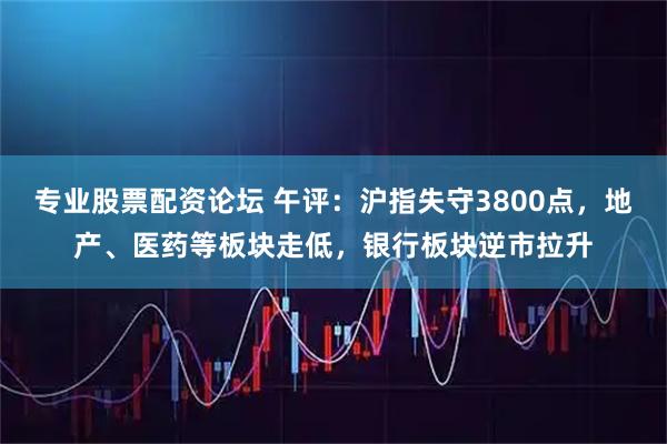 专业股票配资论坛 午评：沪指失守3800点，地产、医药等板块走低，银行板块逆市拉升